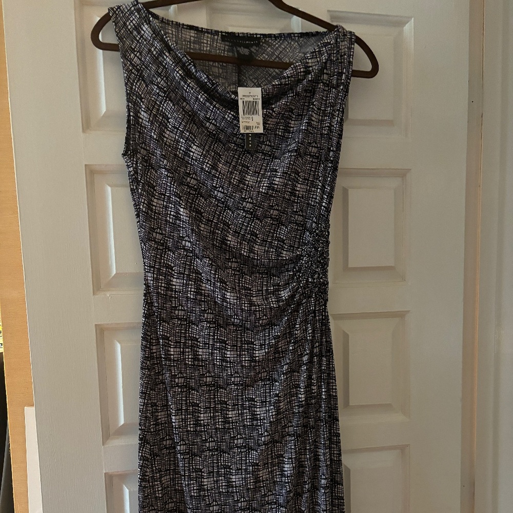 Grace Elements Black & White Print Dress NWT